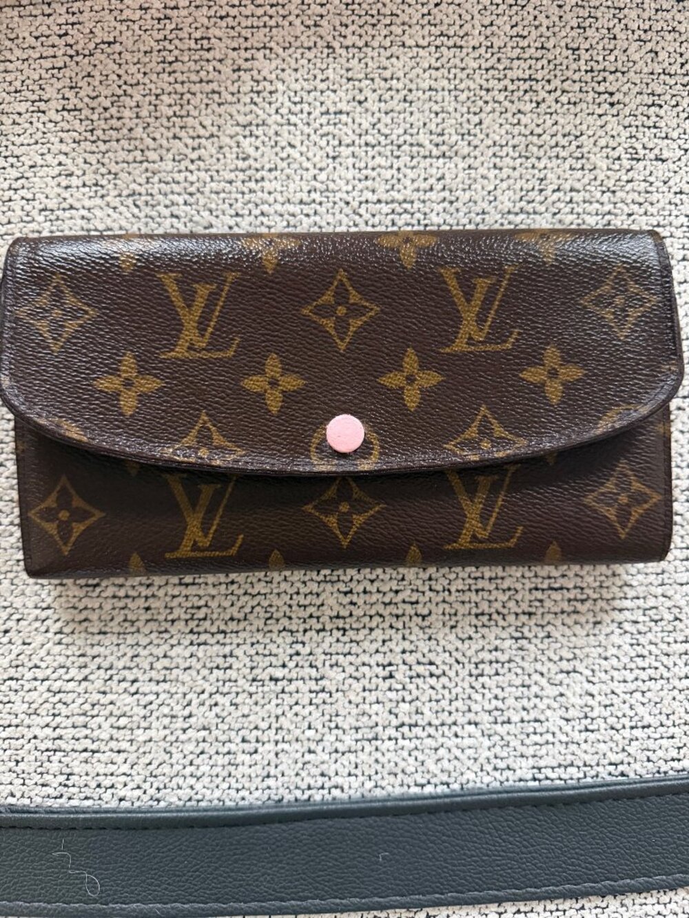 Louis Vuitton Monogram Emiie Rose Pink Ballerine Long Wallet SN0240